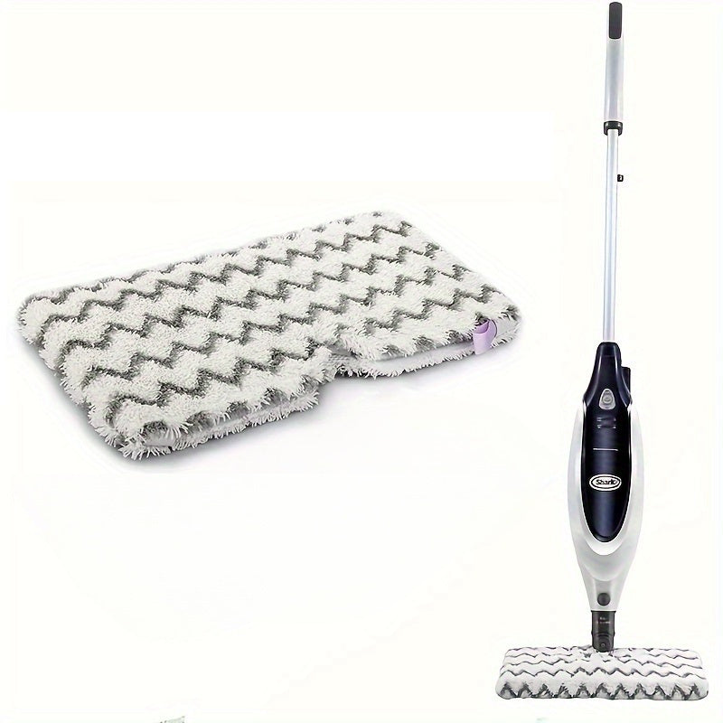 Durable Gray Washable Steam Mop Pad made from Ultra-Fine Fiber material. Compatible with Shark S3501, S3601, S2901, S3550, S3801, S3901, and SE450 models. Made of Non-Electric, Durable Plastic.