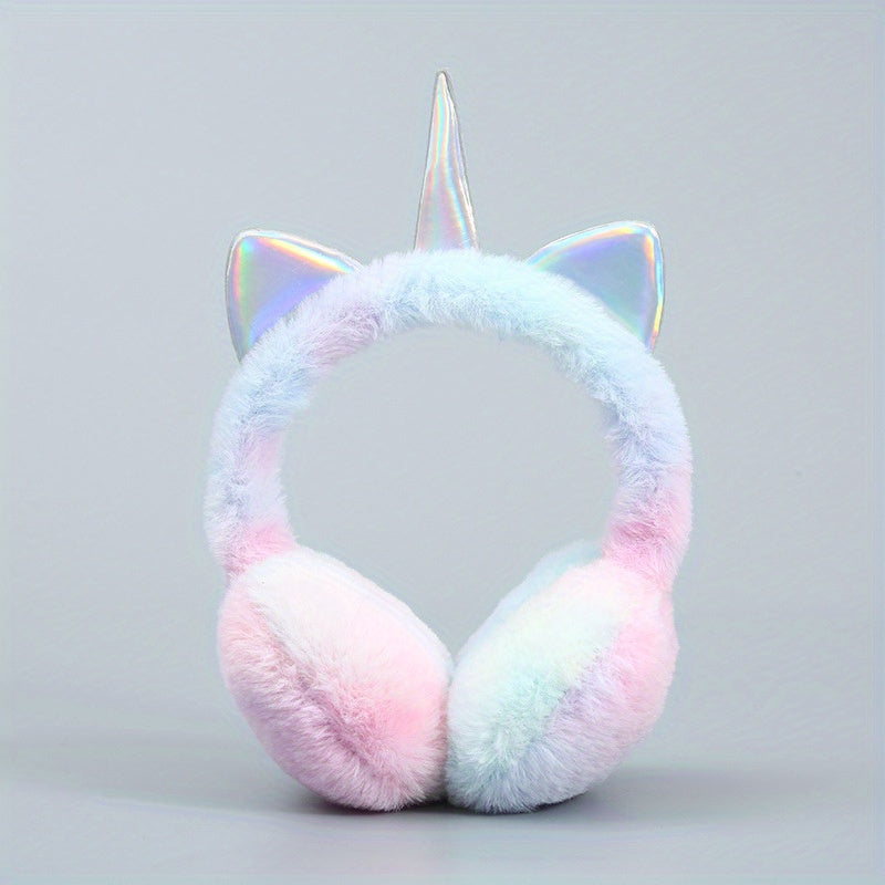 Stay warm and fashionable this winter with our colorful and stylish unicorn earmuffs. These cute sequined ear covers will not only protect your ears from the cold, but also keep them nice and warm.