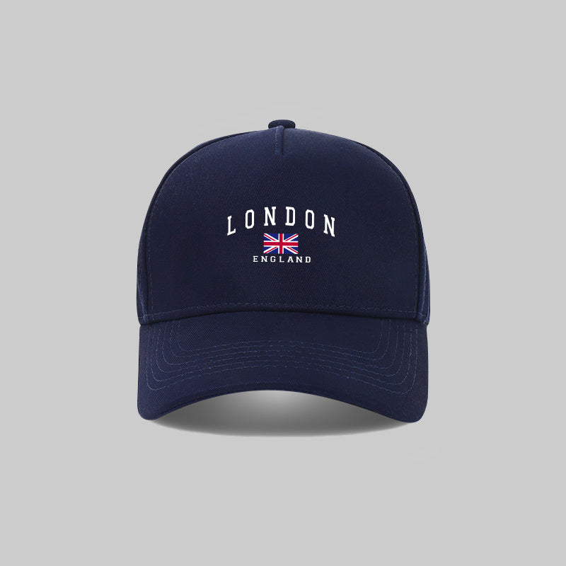 London England Casual Baseball Cap, made of 80% Cotton and 20% Polyester blend. Lightweight, breathable, and provides sun protection for fishing, travel, and running. Hand wash only.