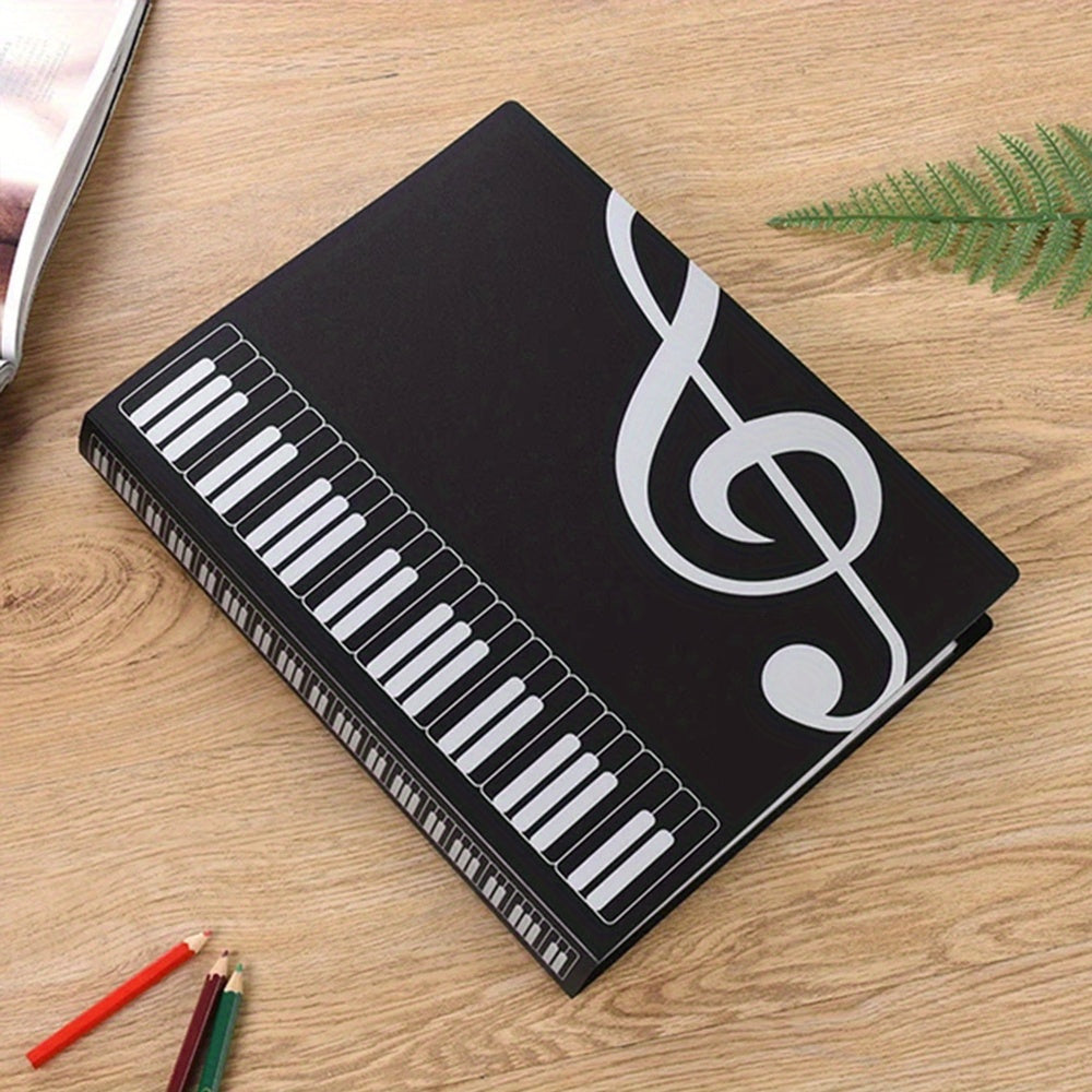 40 Pocket Bookmarks for Guitar Sheet Music, Front and Back, Holds 80 Pages, A4 Data Sheet Music Folder for Staff Notation and Piano Scores.