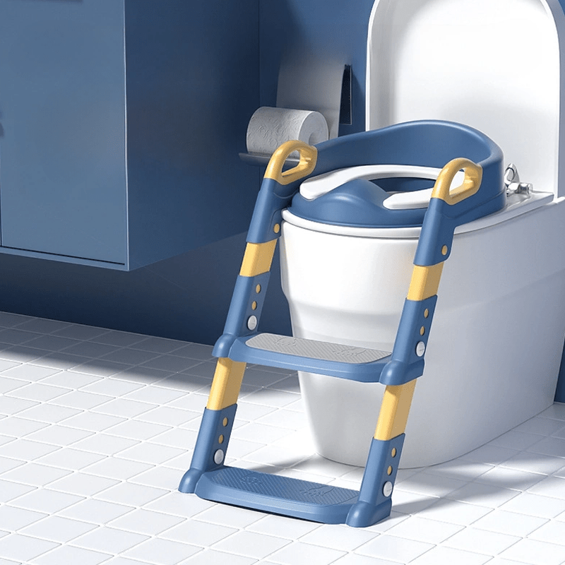 Toilet Seat Frame for Kids, Baby Toilet Seat Cushion, Children's Auxiliary Device, Folding Ladder-style Toilet Seat