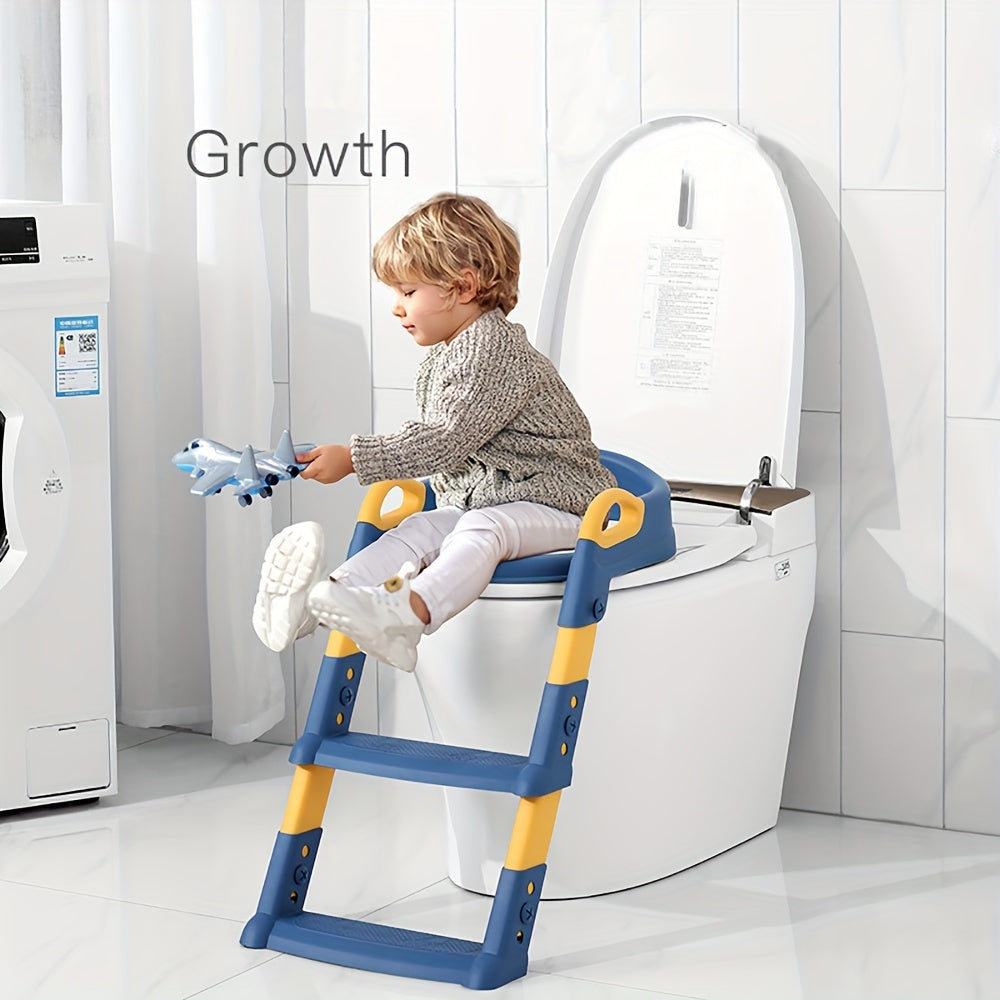 Toilet Seat Frame for Kids, Baby Toilet Seat Cushion, Children's Auxiliary Device, Folding Ladder-style Toilet Seat