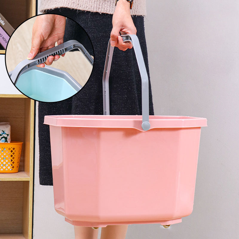 Durable Mop Bucket with Comfortable Grip Handle - Easy-to-Pour Design for Cleaning Kitchen, Bathroom, and Floors