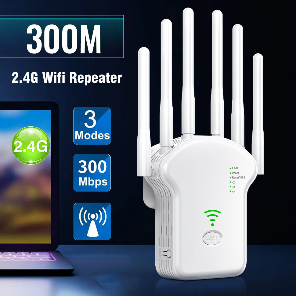 WiFi Extender boosts signal for 25 devices, wider range than ever.