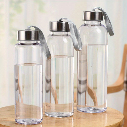 400-500ml Sleek Travel Water Bottle with Carrying Strap and Leak-proof Design