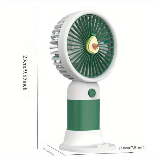 Durable Plastic Handheld Fan with Phone Holder - Portable USB Rechargeable Mini Fan for Office, Travel, and Outdoor Camping - Button Control, Multiple Components, Suitable for Indoor & Outdoor Use, Energy Efficient Lithium Battery