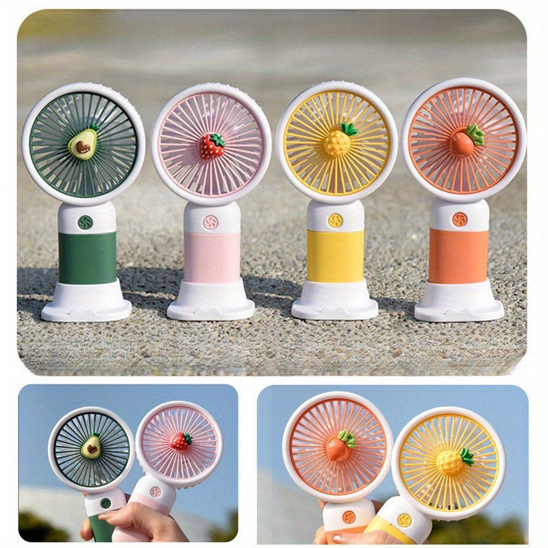 Durable Plastic Handheld Fan with Phone Holder - Portable USB Rechargeable Mini Fan for Office, Travel, and Outdoor Camping - Button Control, Multiple Components, Suitable for Indoor & Outdoor Use, Energy Efficient Lithium Battery