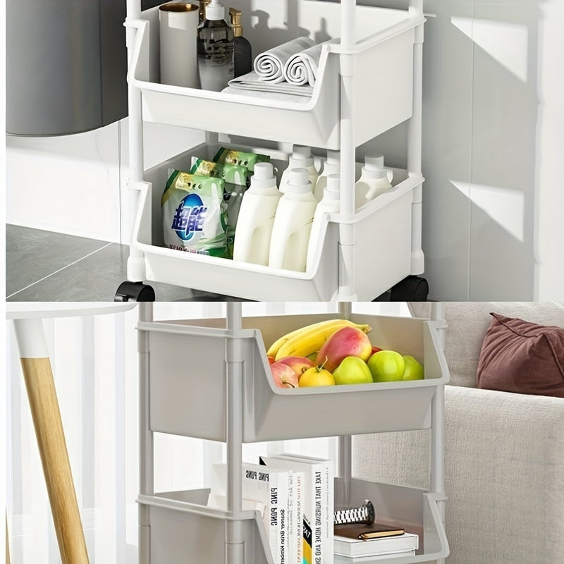 Paba-free, no electricity required, multi-layer spa storage cart with wheels for optimizing space in living areas with a clean look.