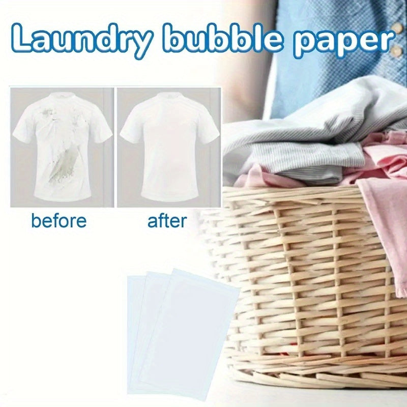 Laundry tablets available in 30, 120, 240, and 300 piece packages. These strong decontamination detergent sheets are perfect for cleaning underwear and clothes. Get your hands on our laundry bubble paper for shops today!