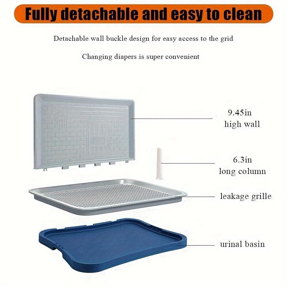 Large Deluxe Dog Potty Training System with Splash Guard for Small to Medium Breeds | Easy-Clean, Durable Design | Urinal Design with Polypropylene Construction