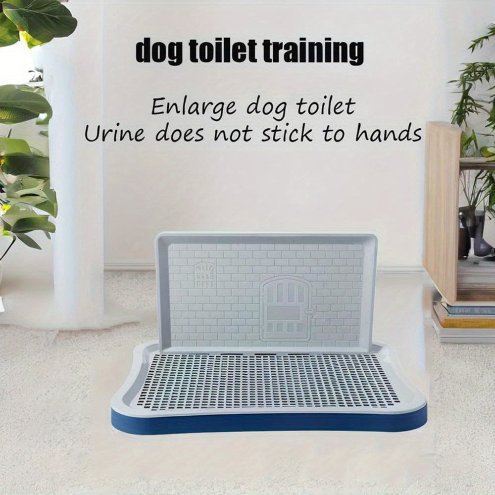 Large Deluxe Dog Potty Training System with Splash Guard for Small to Medium Breeds | Easy-Clean, Durable Design | Urinal Design with Polypropylene Construction