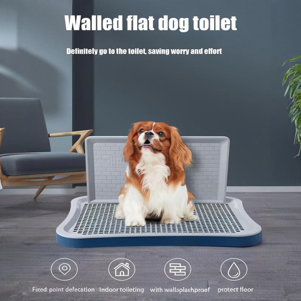 Large Deluxe Dog Potty Training System with Splash Guard for Small to Medium Breeds | Easy-Clean, Durable Design | Urinal Design with Polypropylene Construction