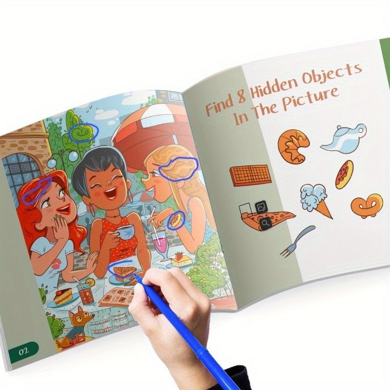 1pc Attention Adventure Activity Book featuring Hidden Objects and Brain Training Exercises, English Language Edition by ZHIDIAN INTERNATIONAL, Published 2024-05-01.