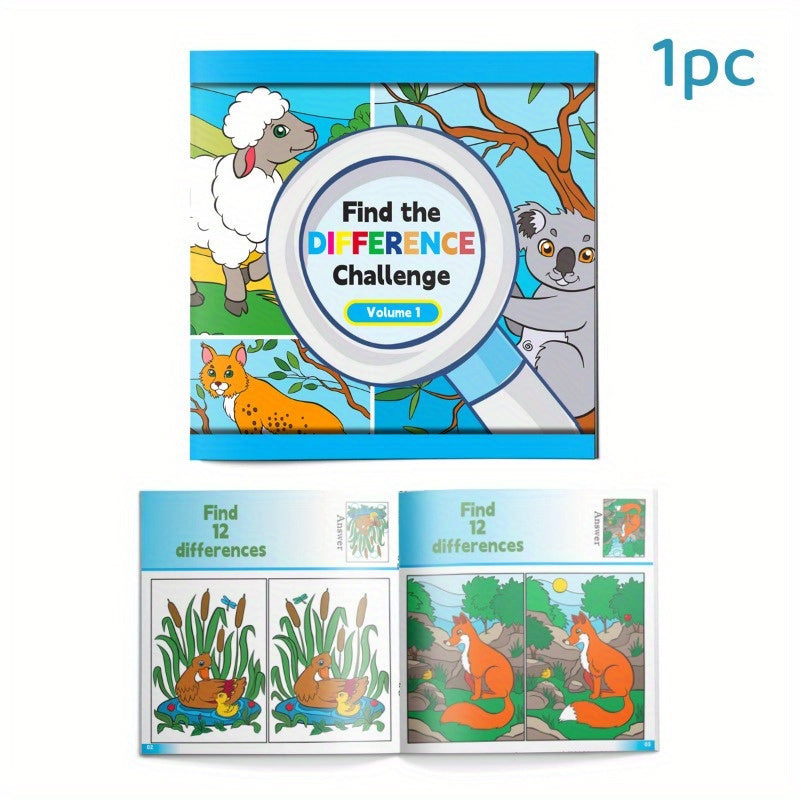 Spot The Differences" book enhances concentration and attention to detail, with abundant content and is a top-selling educational resource for early childhood education.