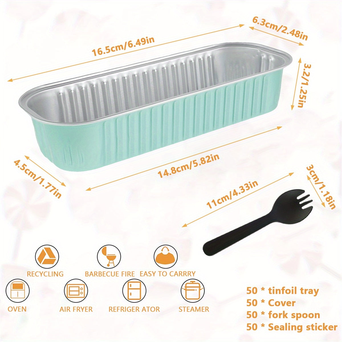 Set of 200 Mini Loaf Pans with Lids, Spoons & Sealing Stickers - 200ml Capacity, Heat Resistant Aluminum Foil Baking Pans for Desserts. Ideal for Home Kitchens, Parties & Outdoor Events.