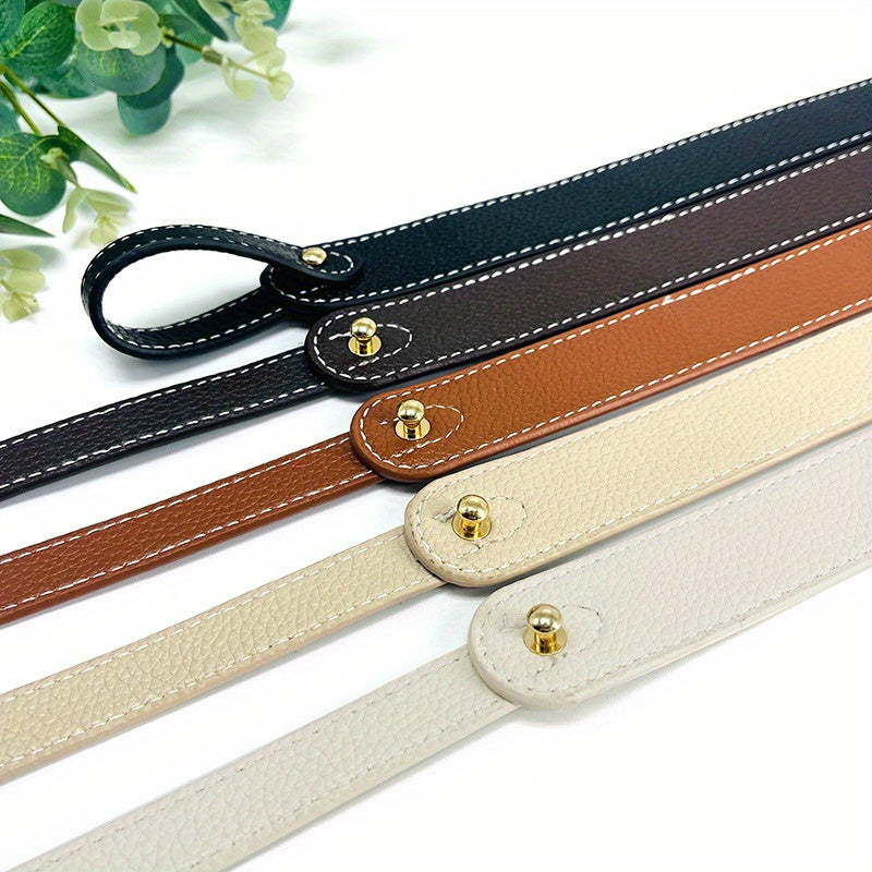 Adjustable Wide Shoulder Bag Strap made of PU Leather - Detachable and Comfortable Replacement Strap for Handbags, Crossbody Purses, and Travel Accessories