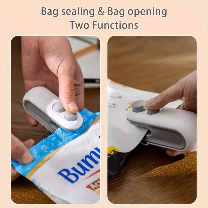 Mini Snack Bag Sealing Machine with Chip Cutter, ABS Hot Vacuum Sealer, USB Rechargeable Lithium Battery - 2-in-1 Portable Solution for Food Freshness Preservation without Direct Food Contact