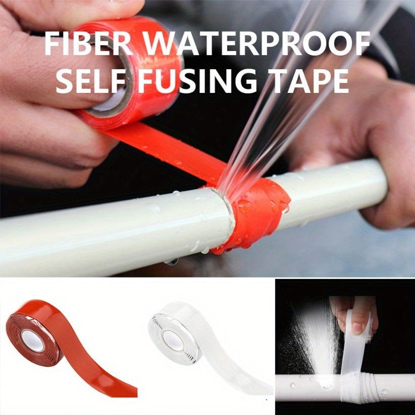 1 meter high-pressure, high-temperature resistant self-adhesive silicone tape for water pipes, outdoor antenna, electrical connections, and plumbing fixes.