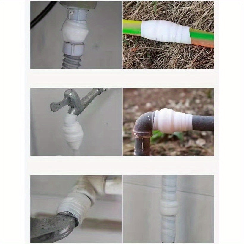 1 meter high-pressure, high-temperature resistant self-adhesive silicone tape for water pipes, outdoor antenna, electrical connections, and plumbing fixes.