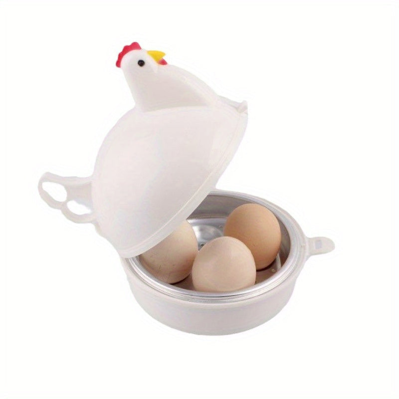 Egg Boiler and Steamer in the Shape of a Cute Chicken - Cook up to 4 Eggs at Once in the Microwave with this Handy Kitchen Tool