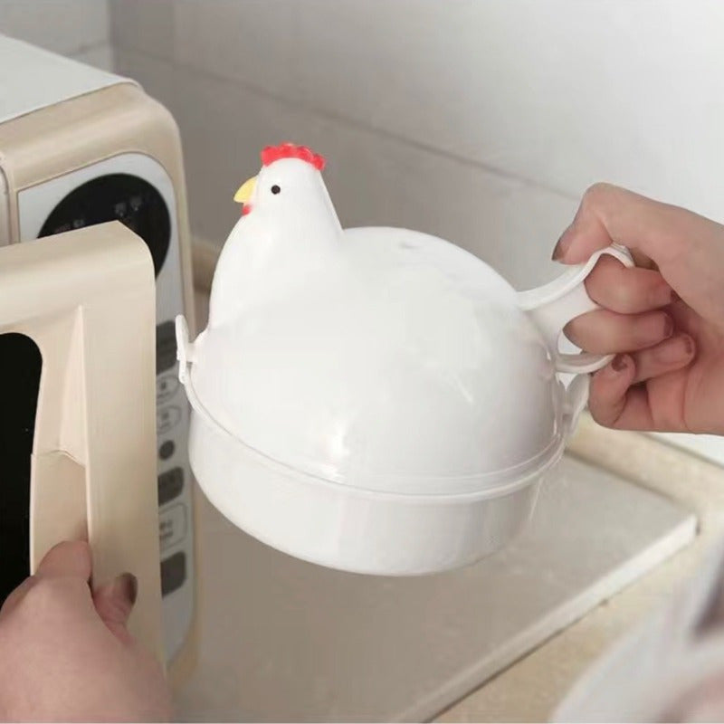 Egg Boiler and Steamer in the Shape of a Cute Chicken - Cook up to 4 Eggs at Once in the Microwave with this Handy Kitchen Tool