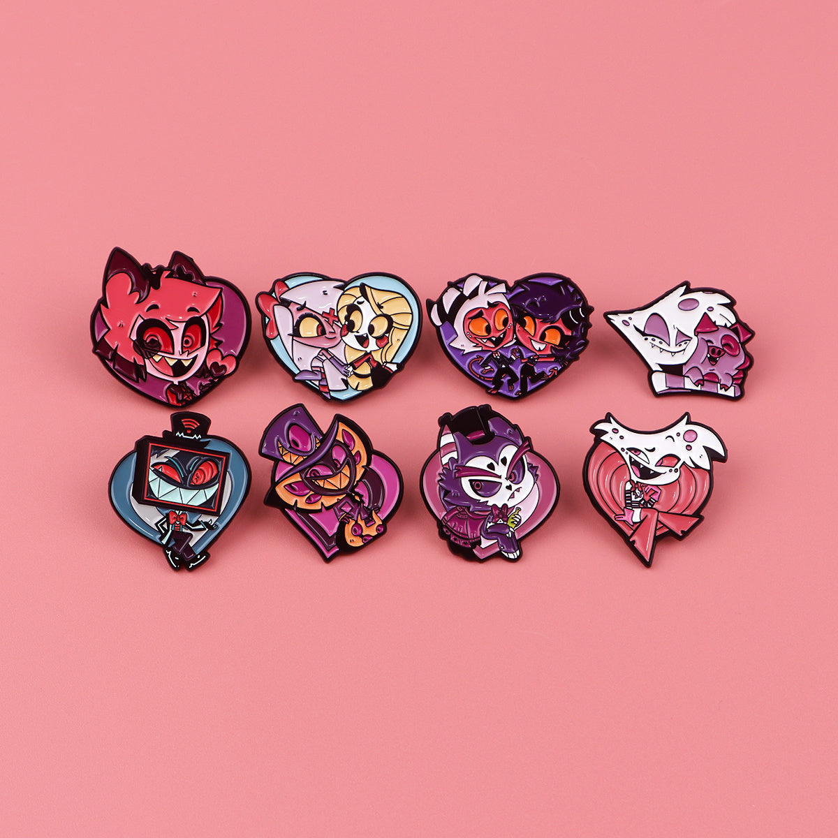 Add some whimsy to your accessories with the DMLSKY 8-piece Enamel Pin Set! Featuring zinc alloy cartoon character brooches perfect for adorning backpacks, clothes, and briefcases. These cute collectible lapel pins make a unique and decorative jewelry