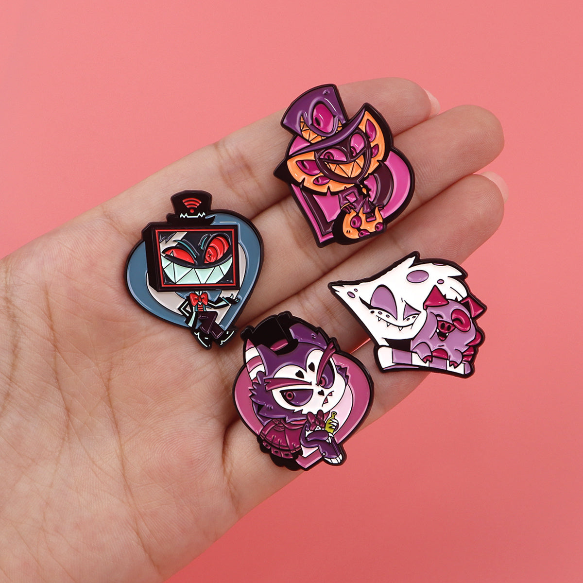 Add some whimsy to your accessories with the DMLSKY 8-piece Enamel Pin Set! Featuring zinc alloy cartoon character brooches perfect for adorning backpacks, clothes, and briefcases. These cute collectible lapel pins make a unique and decorative jewelry