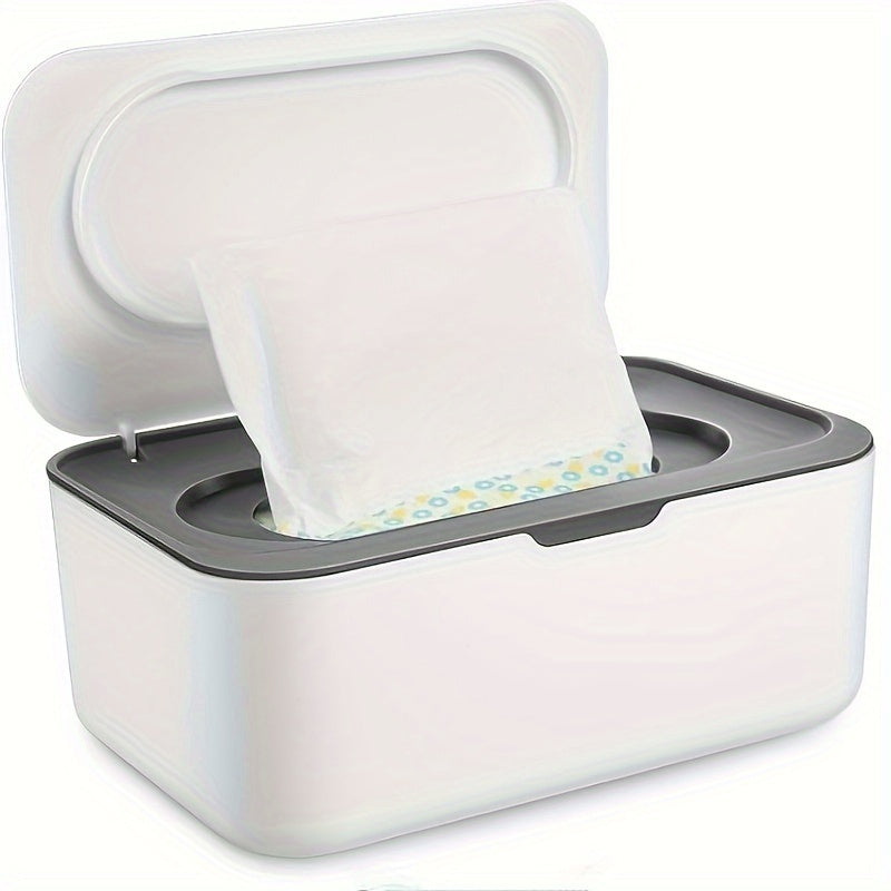 Moisture-Retaining Wet Tissue Dispenser with Lid, Scandinavian dizaynidan ilhomlangan - Pampers va niqoblarni saqlash uchun mukammal, changdan himoyalangan