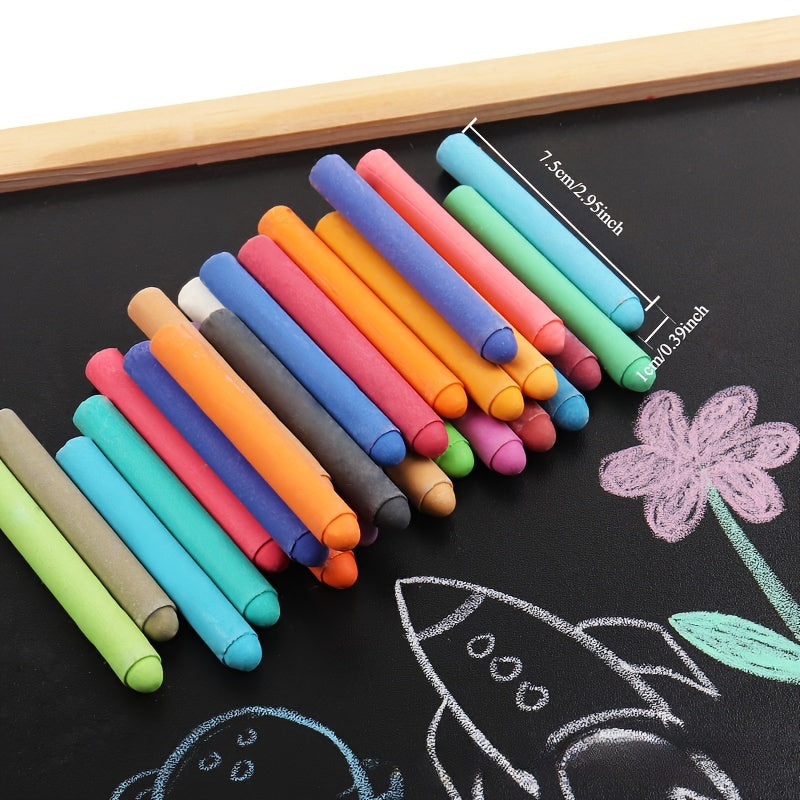 Erasable water-soluble chalks for teachers and graffiti artists.