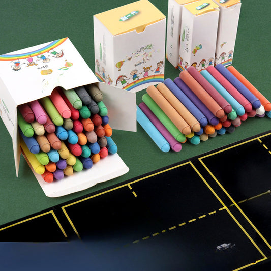 Erasable water-soluble chalks for teachers and graffiti artists.