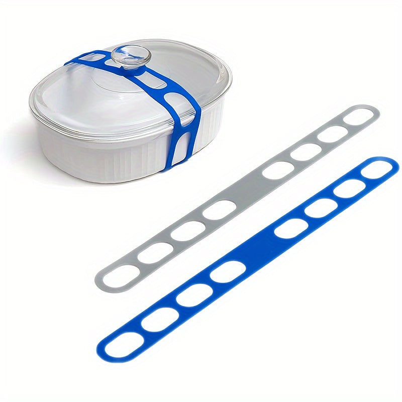 Elastic Silicone Universal Cover Fixing Belt with Adjustable Strap, Leak-proof Design, Fits a Variety of Pots and Bowls