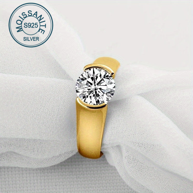 2ct & 3ct Moissanite Engagement Ring from LOVESSOM - Elegant Vintage Luxury Style in 925 Sterling Silver, Ideal for Women on Weddings & Valentine's Day, Complete with Gift Box