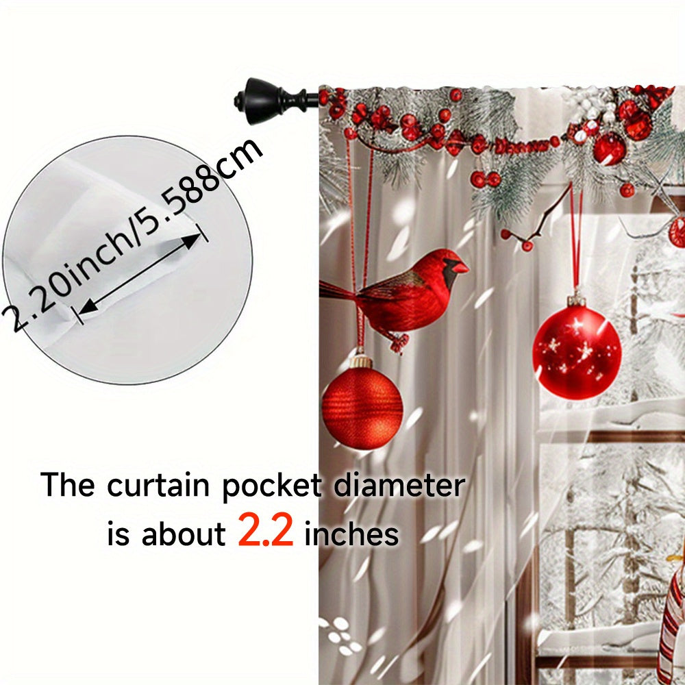 Get ready for the holiday season with this set of Christmas Snowman Curtains! Featuring a rod pocket design and made of digital printed polyester, these drapes are perfect for adding a festive touch to your living room, kitchen, bedroom, and more.