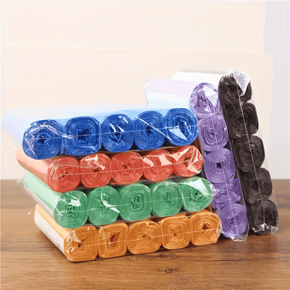 5 Rolls of 100 Disposable Trash Bags - Ideal for Cleaning Home, Kitchen, Office, and Restaurant!, Great for Halloween or Christmas gifts