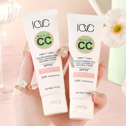 5-in-1 CC Cream with Medium Coverage, Natural Finish, SPF 50, and Hydration Complex, <1 Fl Oz