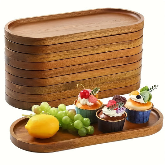 Wooden breakfast serving tray, food-safe, perfect for serving a variety of foods, ideal gift.