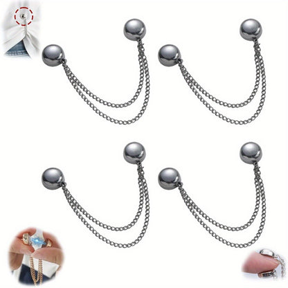 4pcs Women's Magnetic Clothes Clip - Improves Fit, Suitable For Various Clothing - Elegant Design, Durable Alloy Material