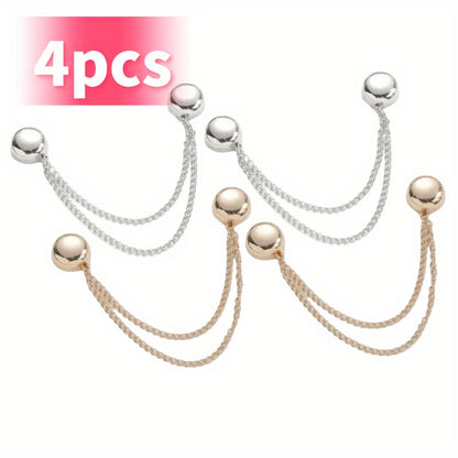 4pcs Women's Magnetic Clothes Clip - Improves Fit, Suitable For Various Clothing - Elegant Design, Durable Alloy Material