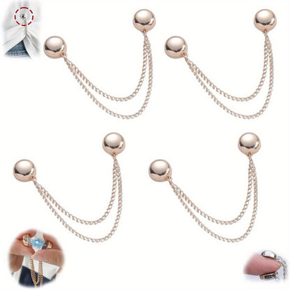 4pcs Women's Magnetic Clothes Clip - Improves Fit, Suitable For Various Clothing - Elegant Design, Durable Alloy Material