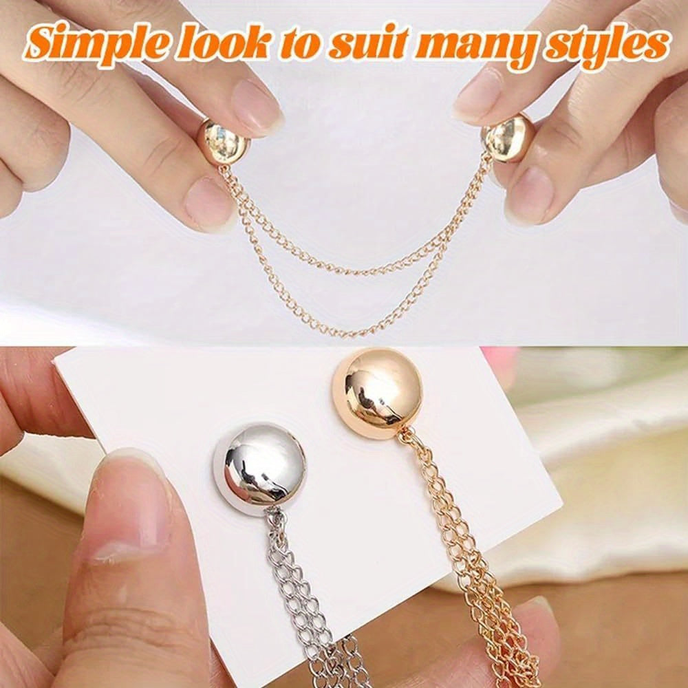 4pcs Women's Magnetic Clothes Clip - Improves Fit, Suitable For Various Clothing - Elegant Design, Durable Alloy Material