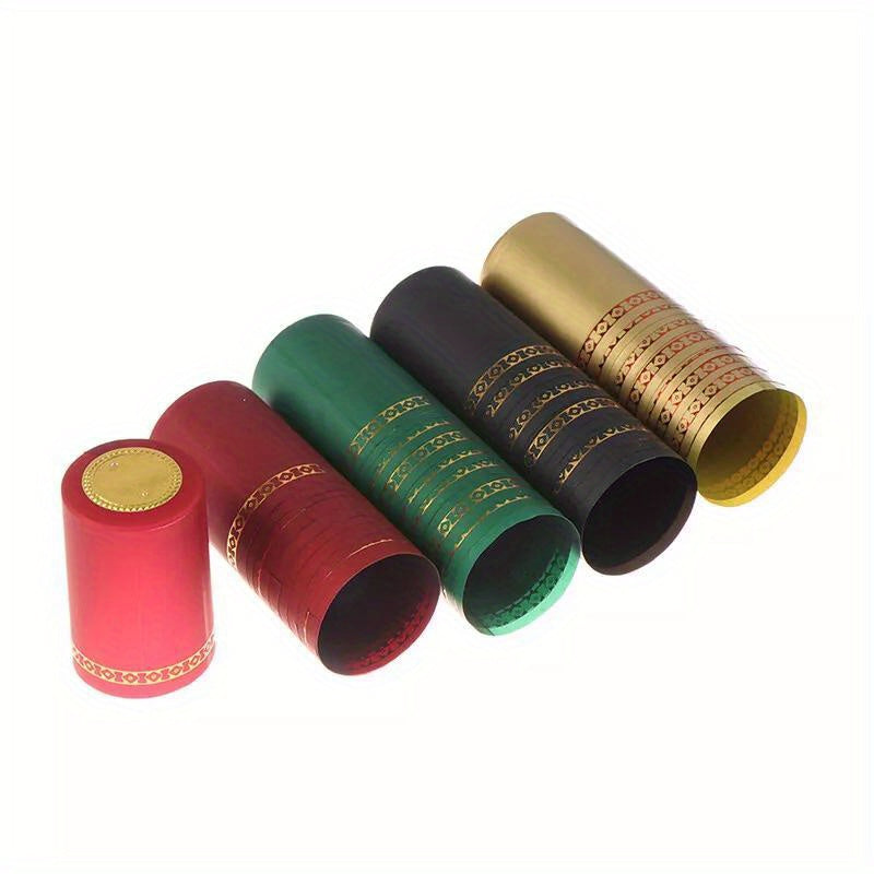 "10 Premium PVC Wine Bottle Caps - Heat Shrink, Seal Covers for Bar & Restaurant