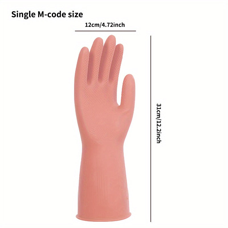 Multi-Purpose Silicone Cleaning Gloves: Waterproof, Latex-Free, Durable, and Wear-Resistant - Ideal for Kitchen, Laundry, Car Wash, and More!