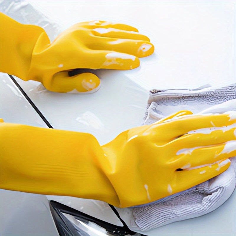 Multi-Purpose Silicone Cleaning Gloves: Waterproof, Latex-Free, Durable, and Wear-Resistant - Ideal for Kitchen, Laundry, Car Wash, and More!