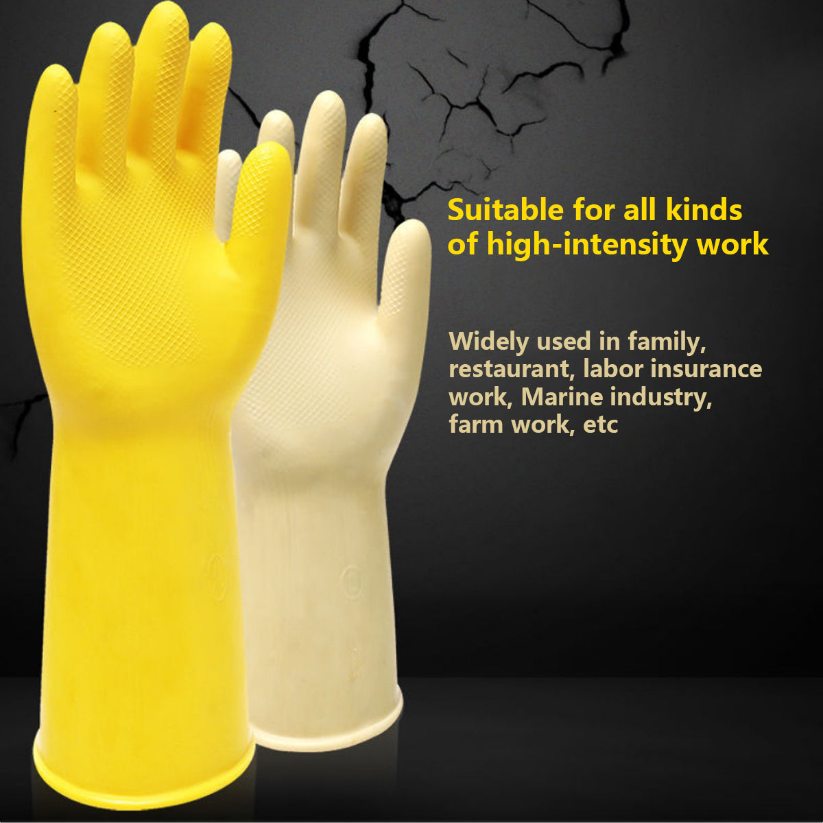 Multi-Purpose Silicone Cleaning Gloves: Waterproof, Latex-Free, Durable, and Wear-Resistant - Ideal for Kitchen, Laundry, Car Wash, and More!