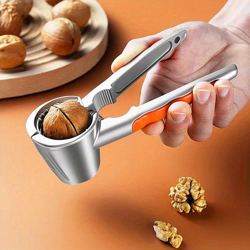 Durable Kitchen Gadget: Multi-Functional Metal Nutcracker for Walnuts, Chestnuts, Hazelnuts, Pine Nuts, Almonds, and More