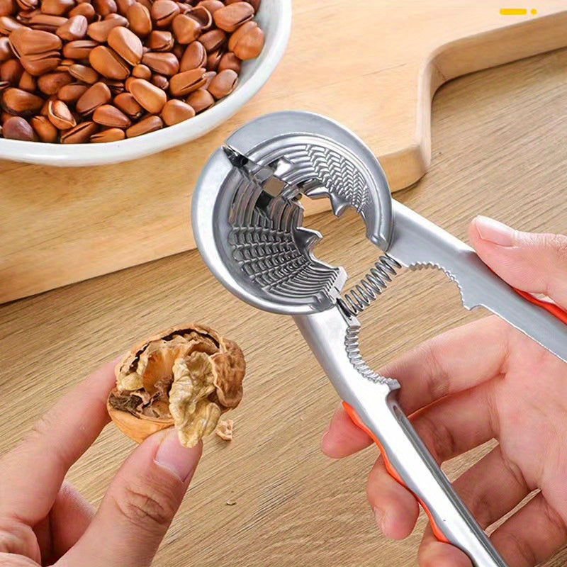 Durable Kitchen Gadget: Multi-Functional Metal Nutcracker for Walnuts, Chestnuts, Hazelnuts, Pine Nuts, Almonds, and More