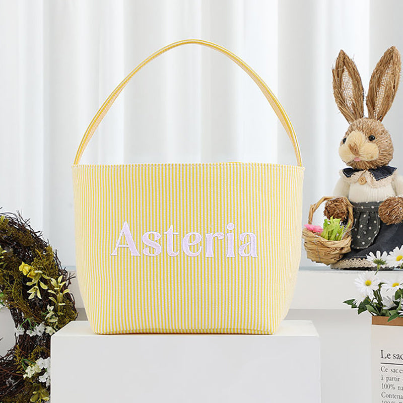 Versatile Polyester Tote for Candy, Gifts & More - Easter Bunny Basket | Features Foldable Design, Easy-Clean Material, and Secure Shoulder Strap