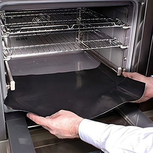 Extra Thick Non-Stick Reusable Oven Liner Mat - Heavy Duty Protector for Oven Floor - Easily Trimmed for Custom Fit - Works with Electric & Gas Ovens - Kitchen Accessory for Baking Without the Mess