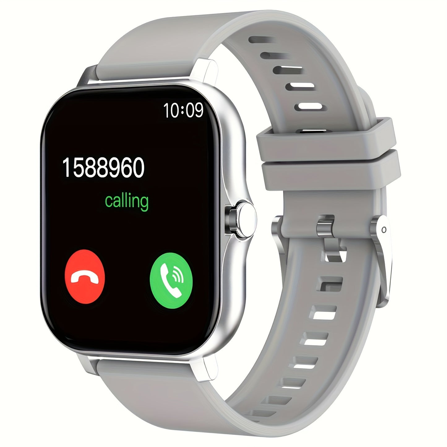 Borderless slim smart watch for iPhone and Android with wireless talk/receive, sports modes, sedentary alert, weather forecast, and message notifications - perfect gift for all.