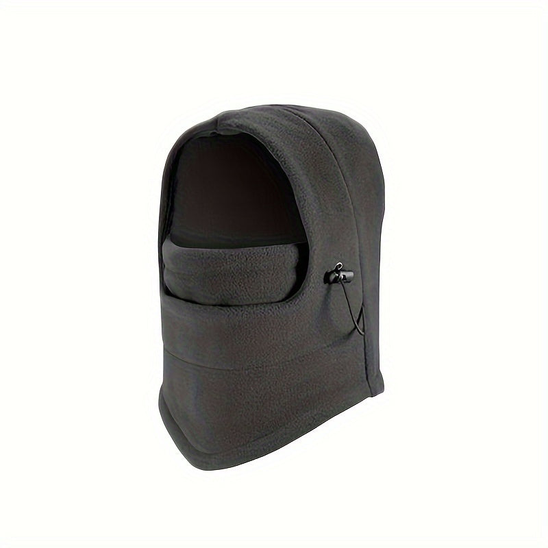 Stay Warm and Fashionable with our 6-in-1 Thermal Fleece Balaclava Hood - Perfect for Outdoor Sports, Skiing, Snowboarding. This Versatile Polyester Headgear Mask offers Six Different Wearing Styles for a Multi-Functional Party Look.